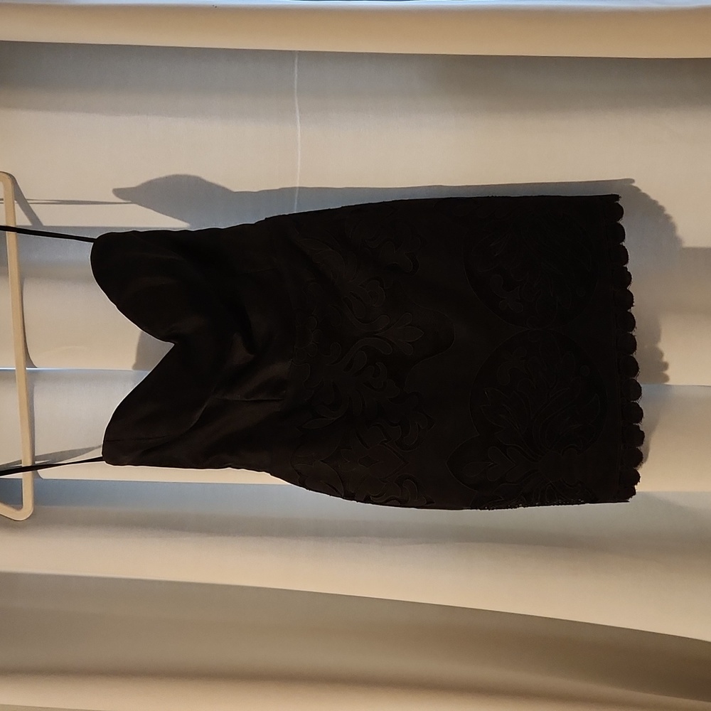 Noir by Lazaro black strapless cocktail dress - bridal size 12